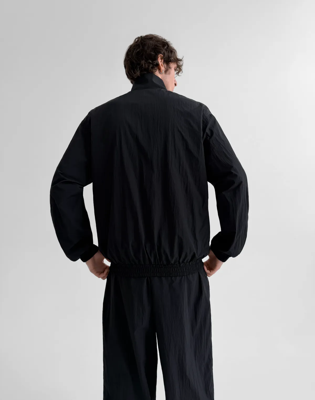 Зіпер чоловічий з плащової тканини, чорний - Фото 2