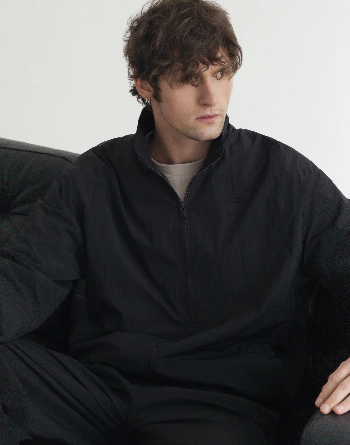 Зіпер чоловічий з плащової тканини, чорний - Фото 5