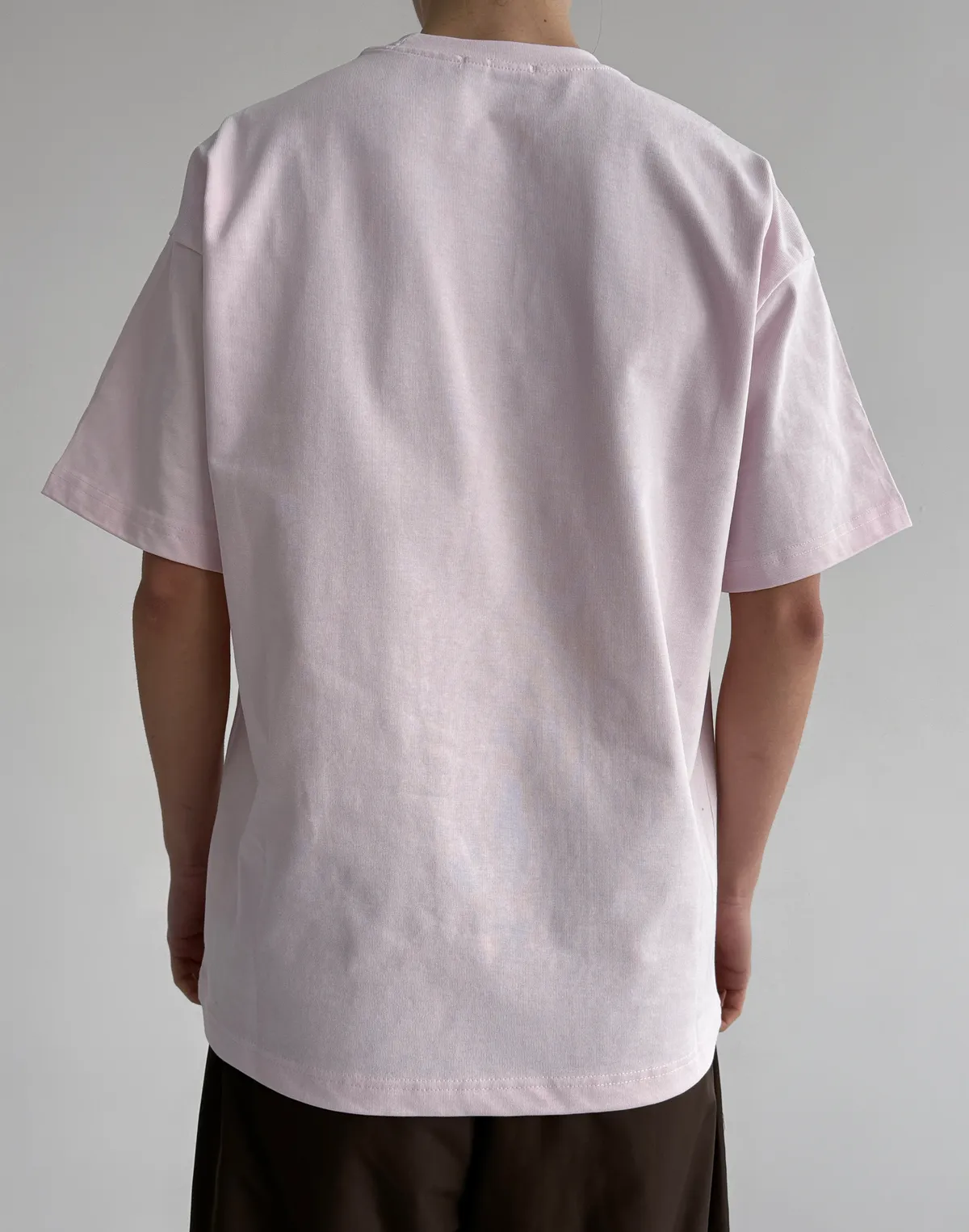 Футболка жіноча зі супер щільного котону оверсайз з логотипом, рожева - Фото 2