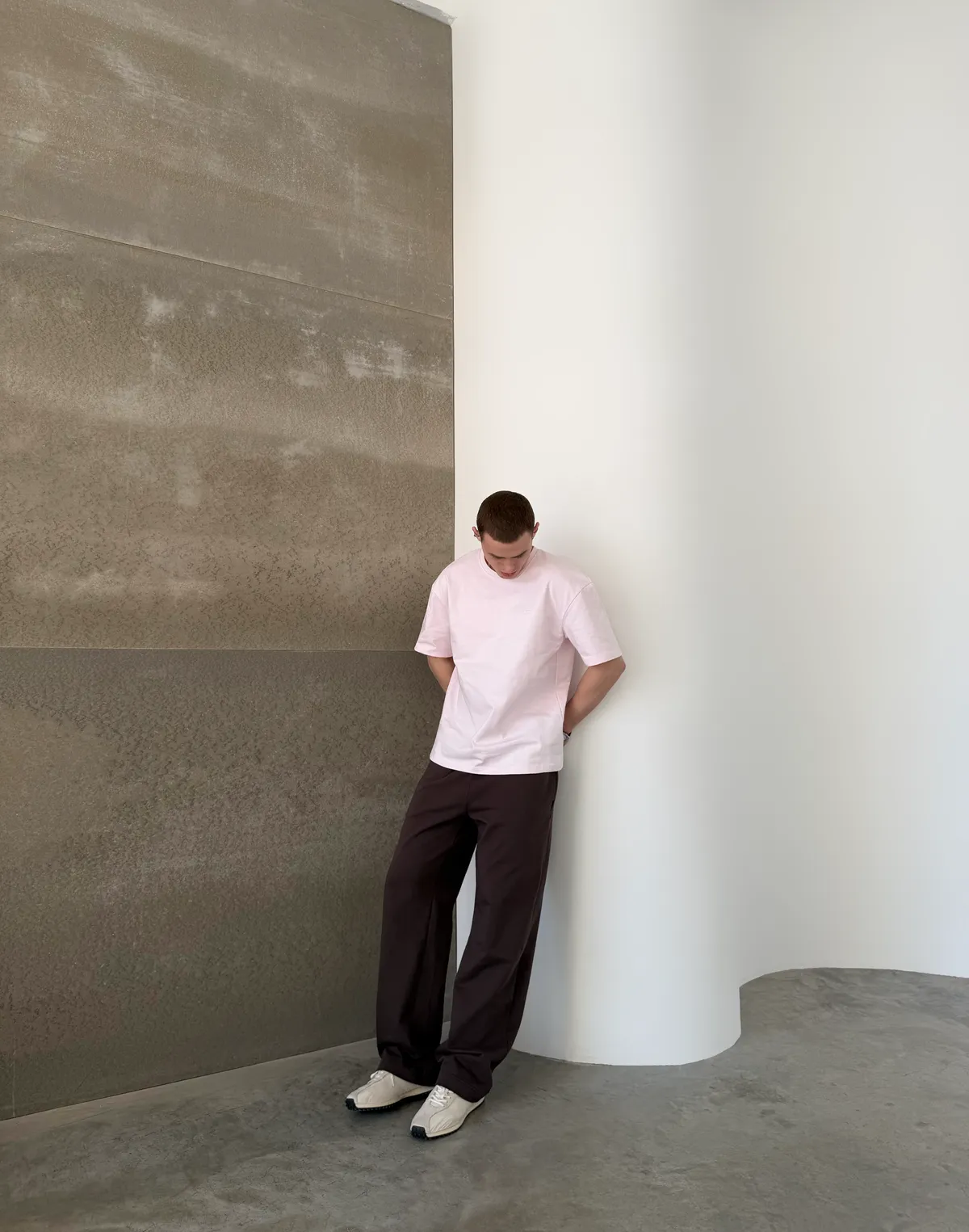 Футболка чоловіча оверсайз зі супер щільного котону з логотипом, рожева - Фото 8