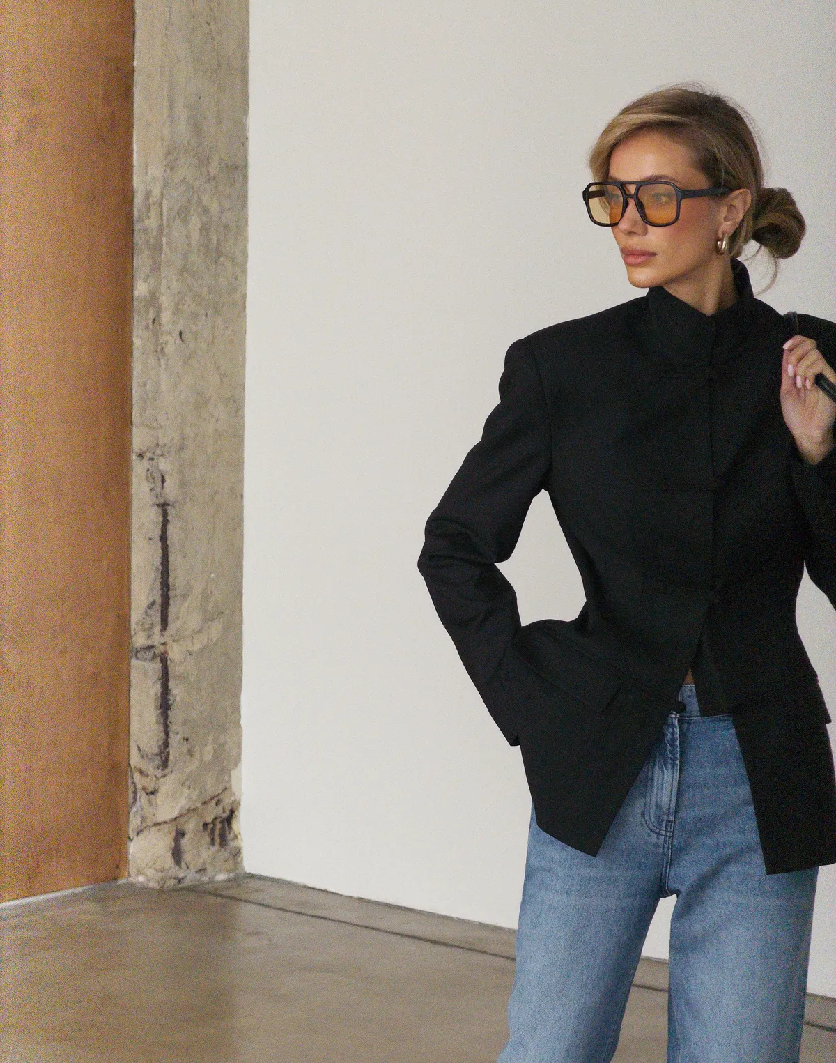 Блейзер в азійському стилі, чорний - Фото 8