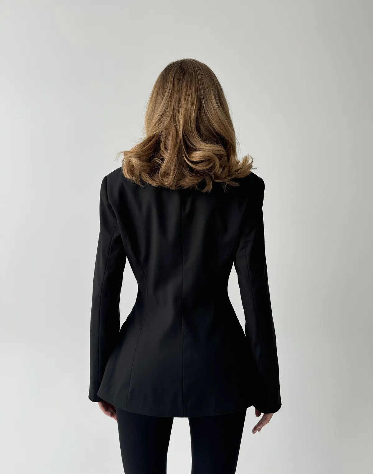 Блейзер в азійському стилі, чорний - Фото 2