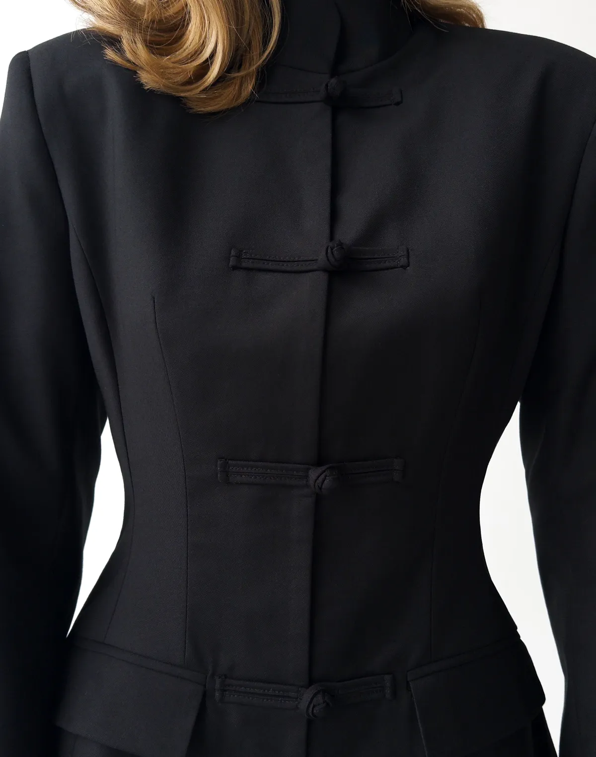 Блейзер в азійському стилі, чорний - Фото 5