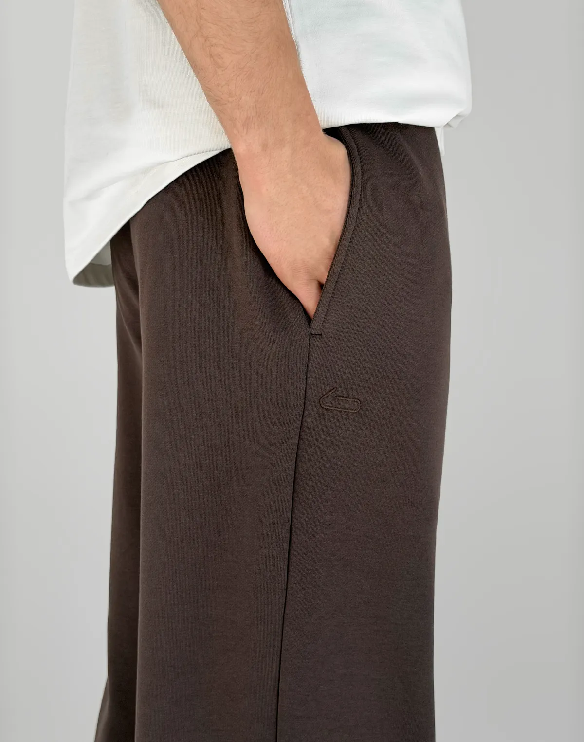 Штани прямі весняні чоловічі базові, шоколад - Фото 7
