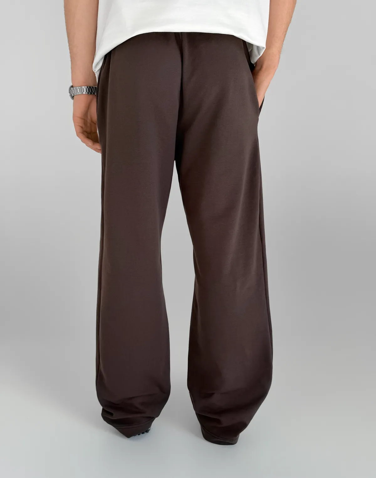 Штани прямі весняні чоловічі базові, шоколад - Фото 2