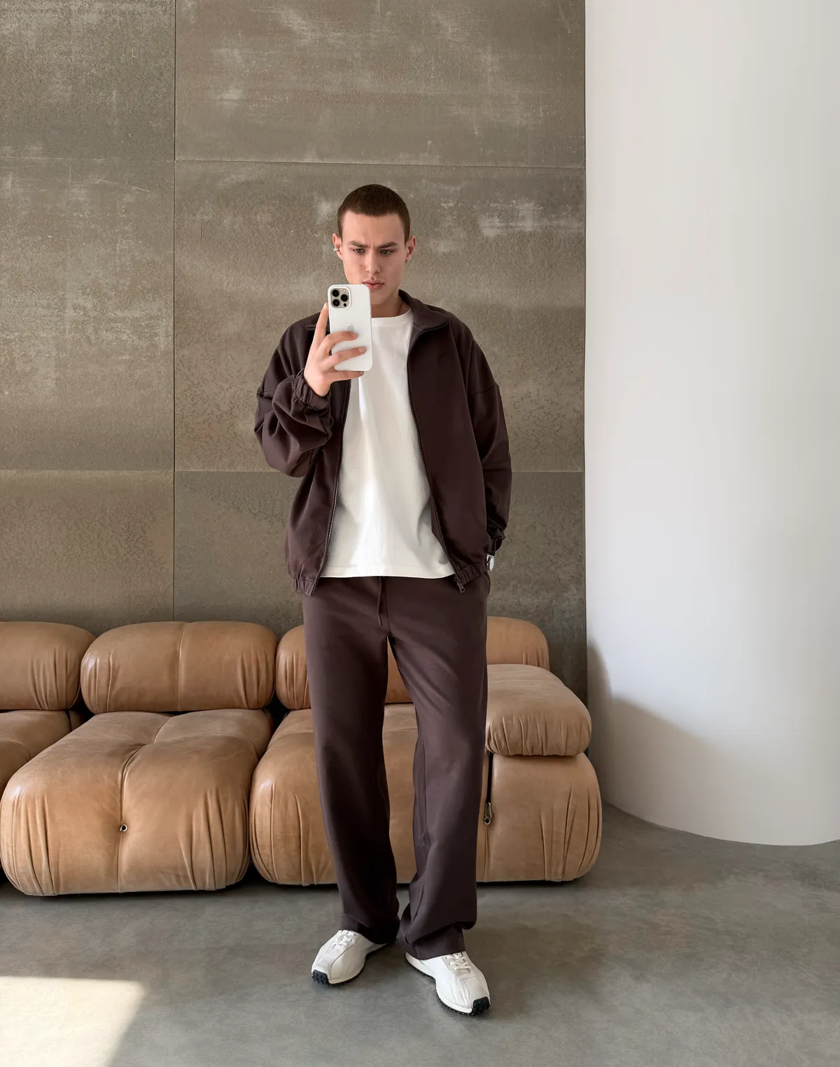 Штани прямі весняні чоловічі базові, шоколад - Фото 6