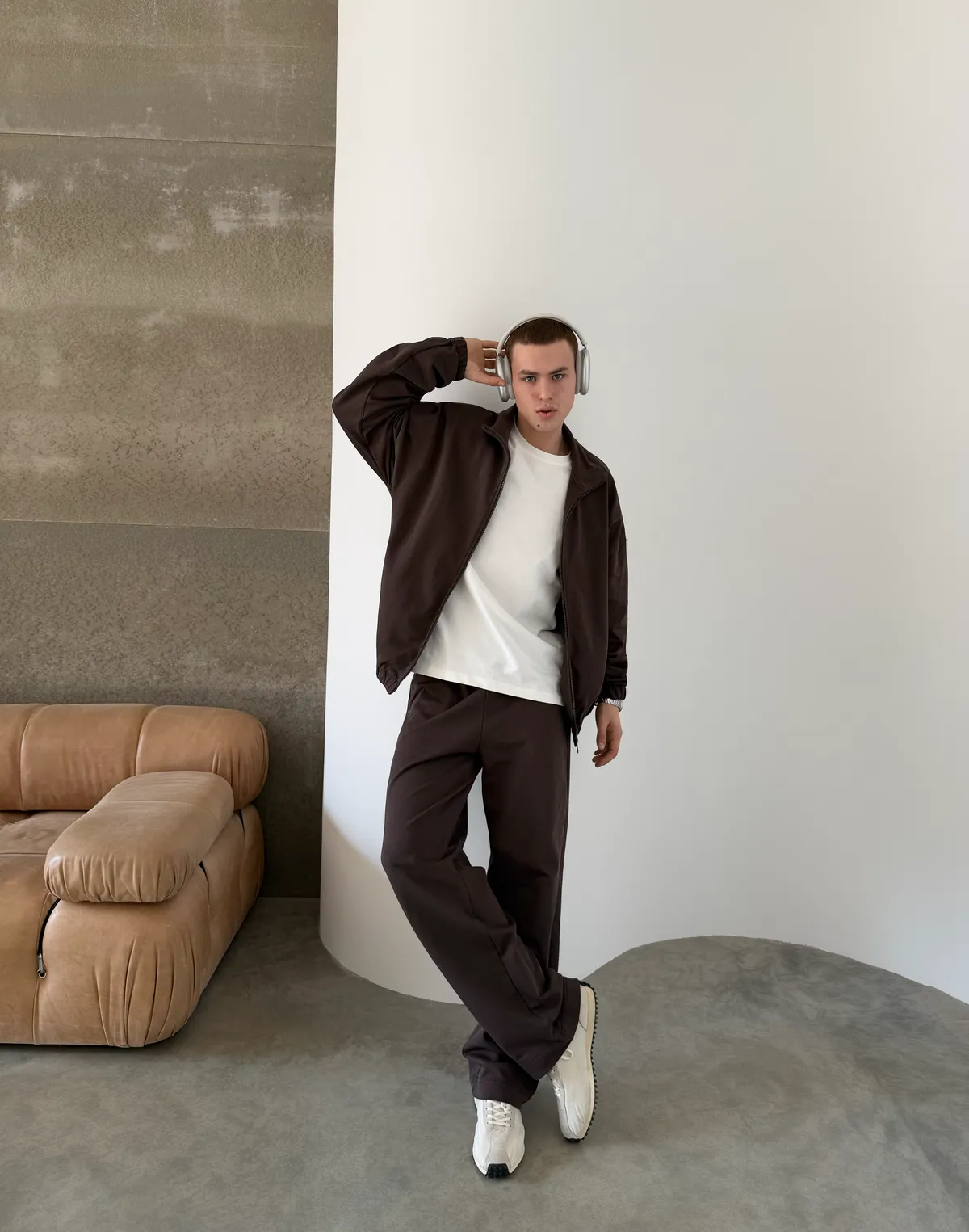 Штани прямі весняні чоловічі базові, шоколад - Фото 5