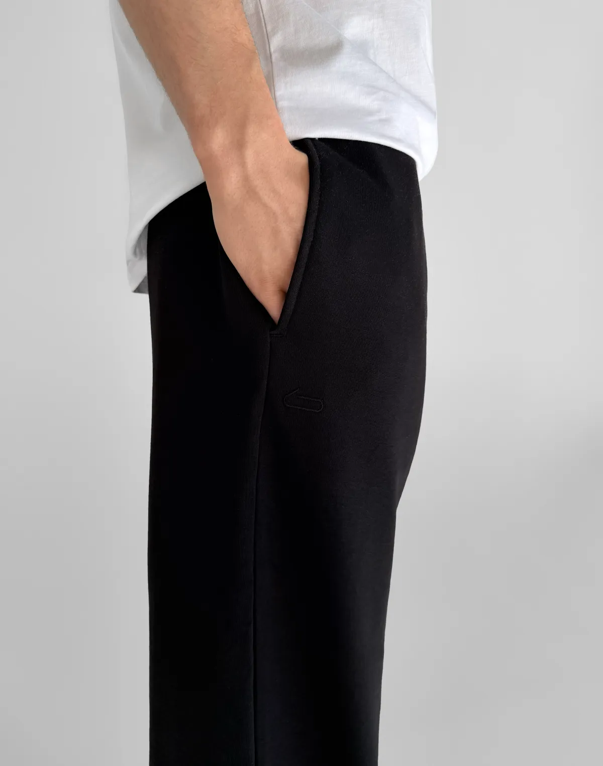 Штани прямі весняні чоловічі базові, чорні - Фото 6