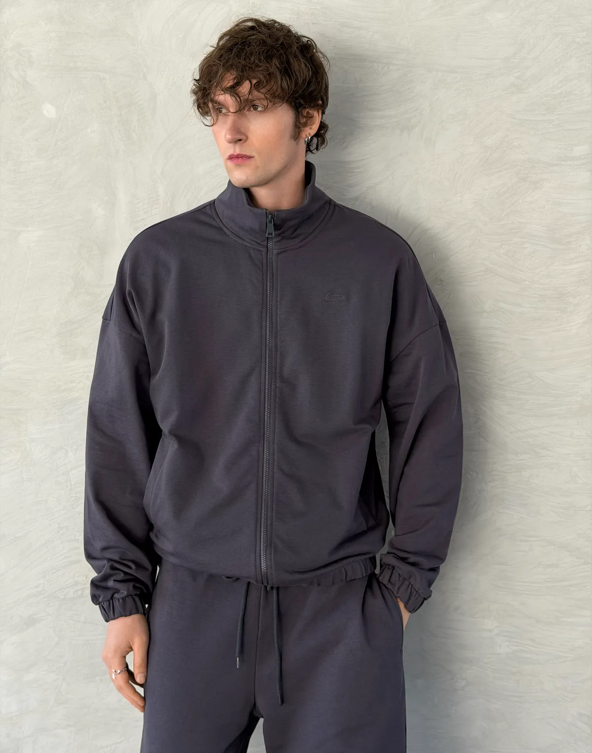 Кофта чоловіча весняна на блискавці, графіт - Фото 8