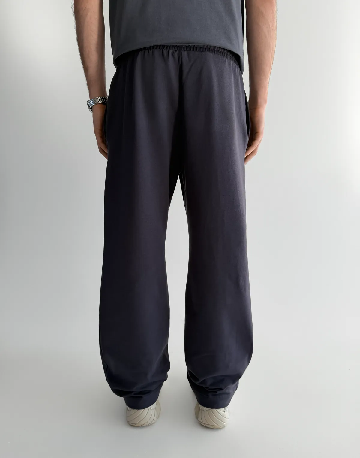 Штани прямі весняні чоловічі базові, графіт - Фото 2