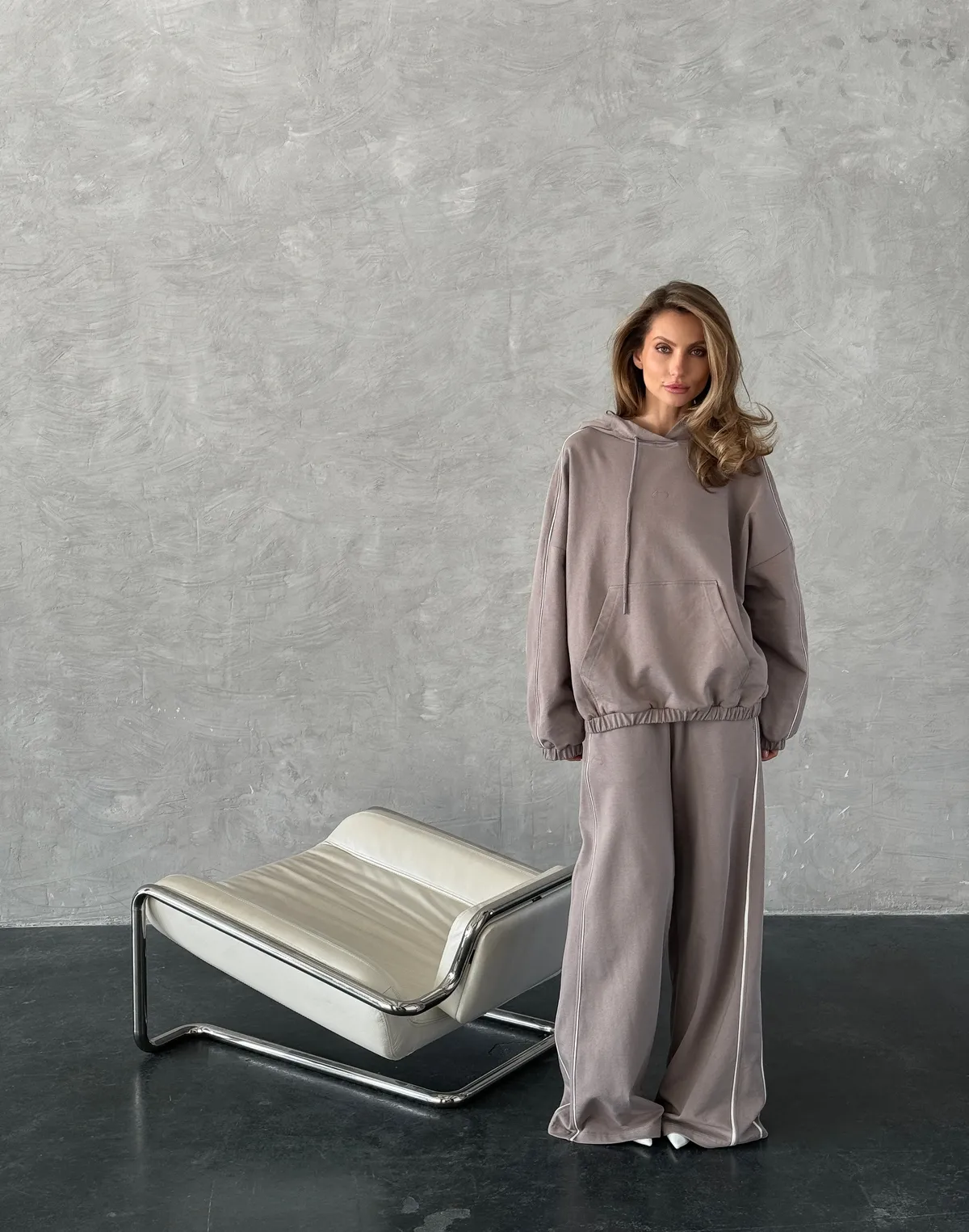 Худі весняний з кантом жіночий, світло-кавовий - Фото 7