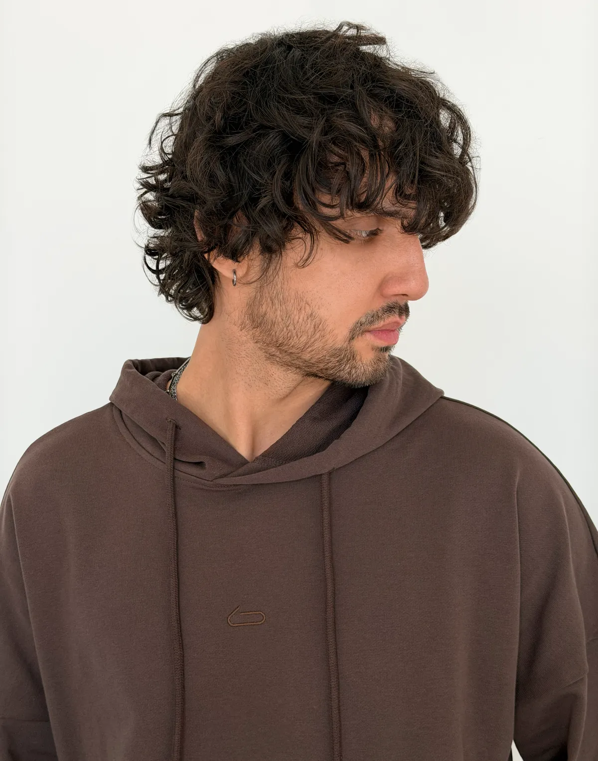 Худі чоловічий весняний з капюшоном, шоколад - Фото 5