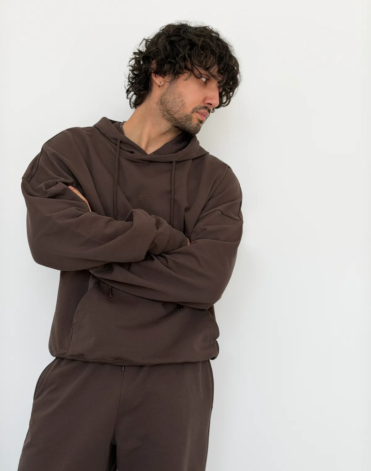 Худі чоловічий весняний з капюшоном, шоколад - Фото 8