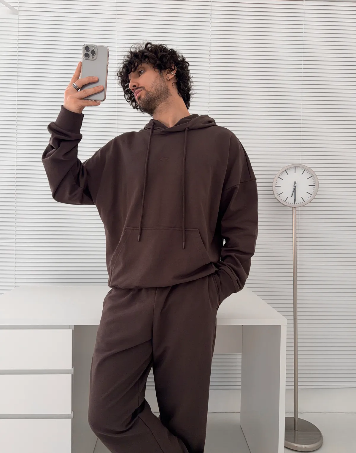 Худі чоловічий весняний з капюшоном, шоколад - Фото 7