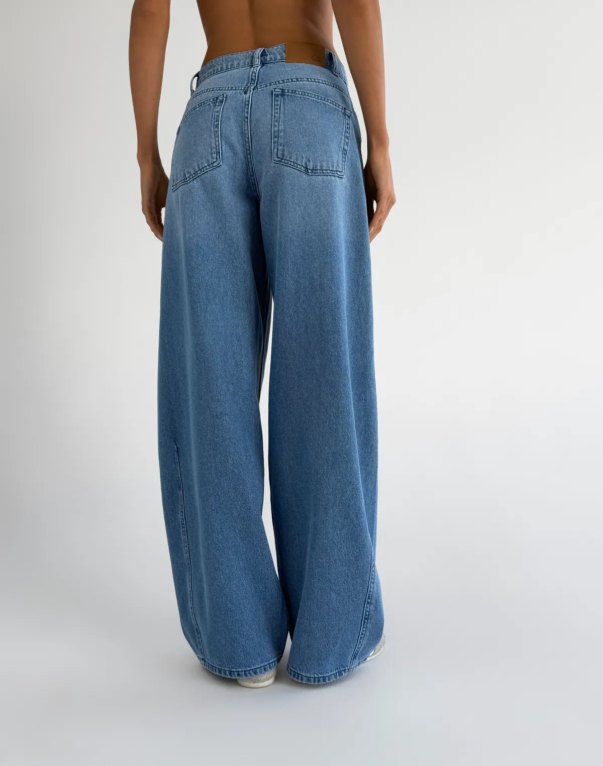 Джинси baggy жіночі вільного крою, блакитні класичні - Фото 2