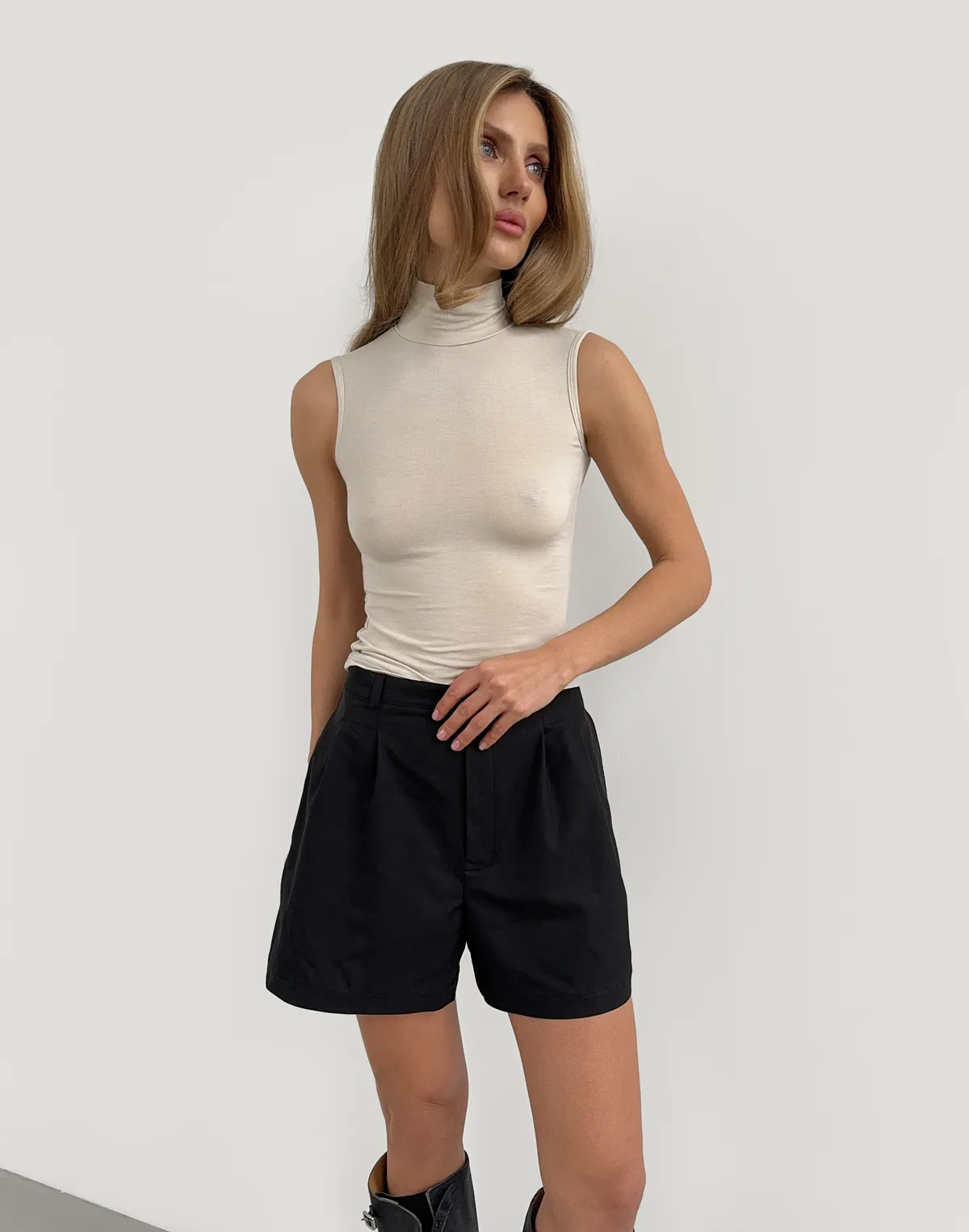 Майка під горло з кашеміром у складі, таш - Фото 3