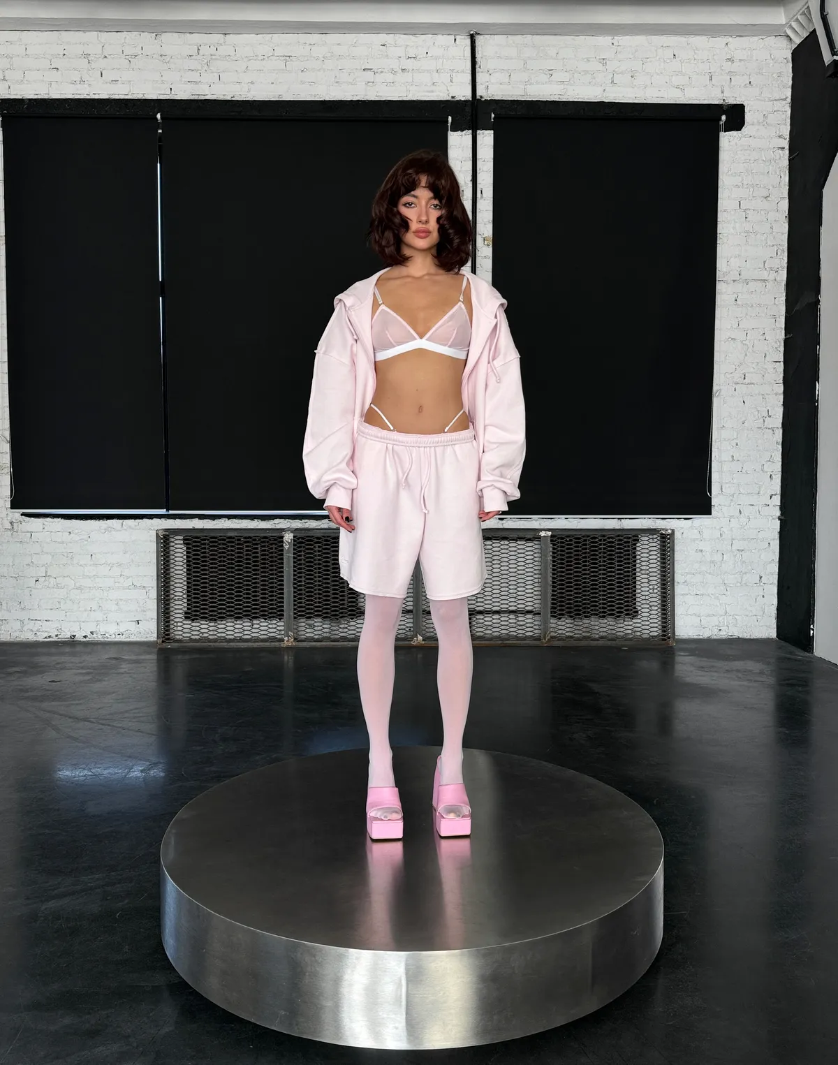 Зіпер оверсайз з декоративними швами, рожевий - Фото 7