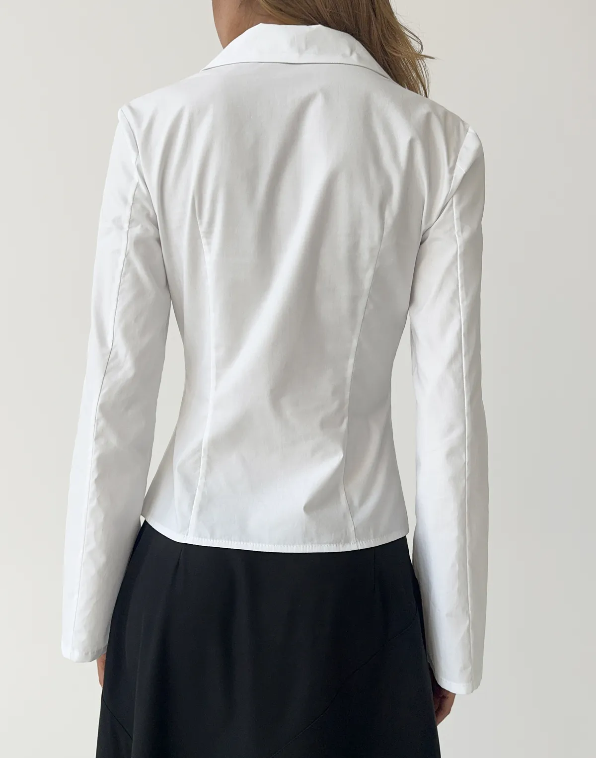 Сорочка на декоративних застібках, біла - Фото 2