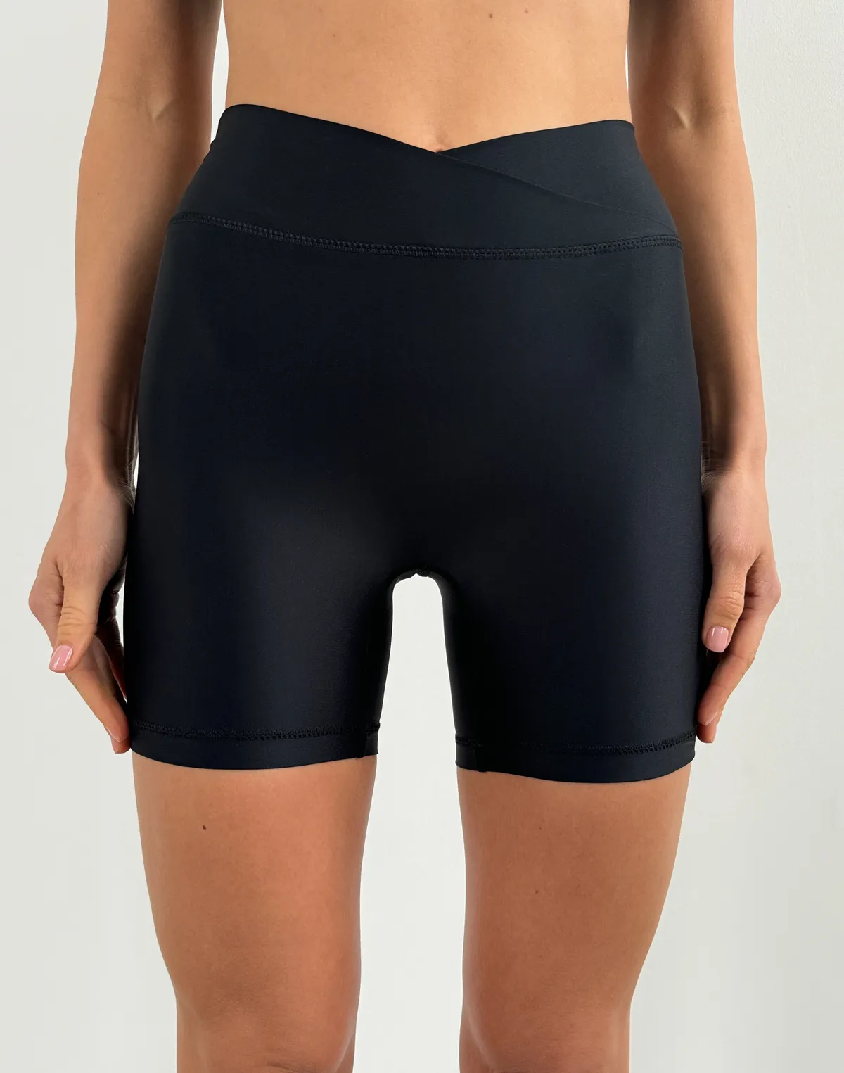 Велосипедки з високою посадкою, чорні - Фото 4