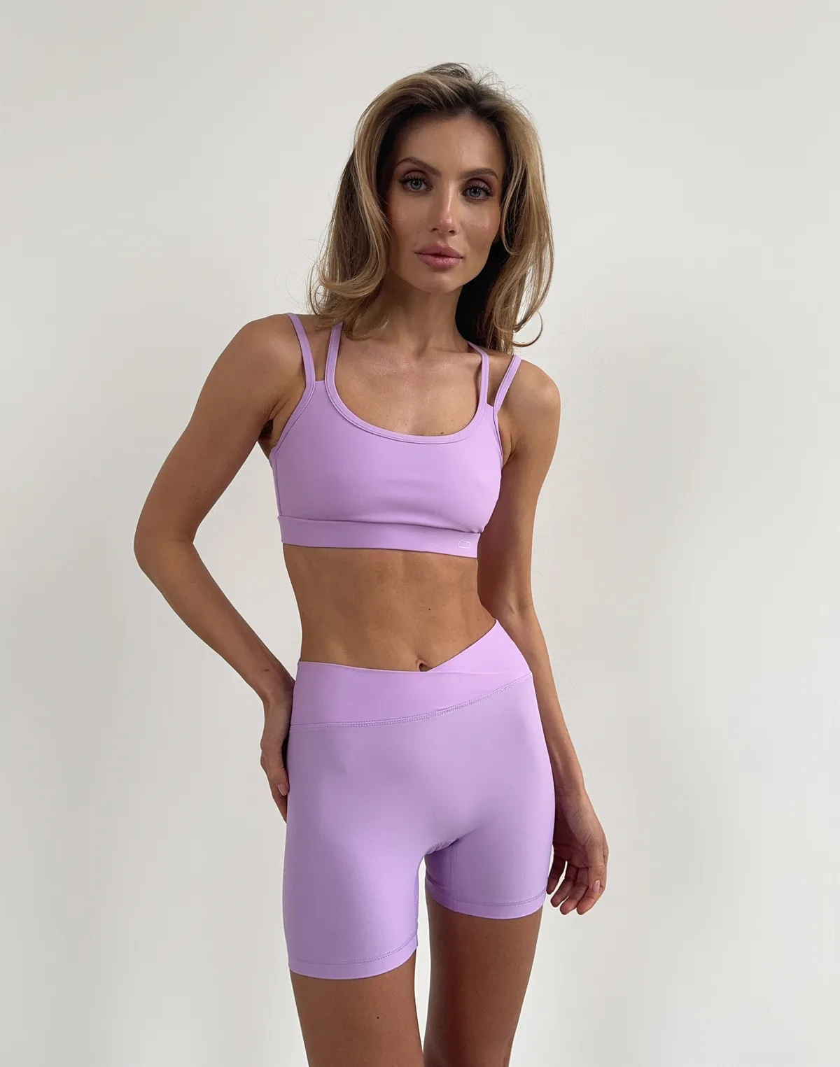 Велосипедки з високою посадкою, бузкові - Фото 1