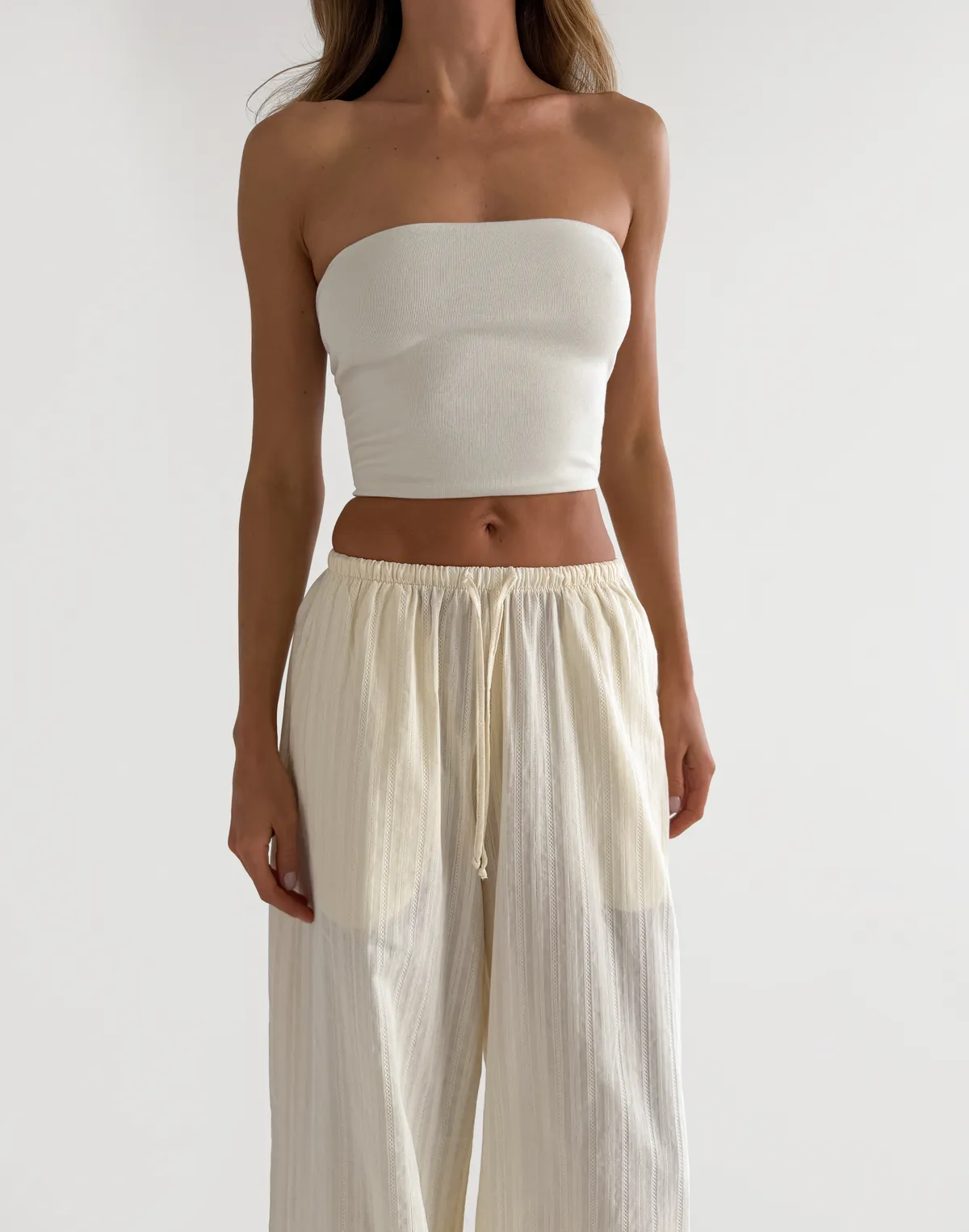 Топ бандо літній, молочний - Фото 7